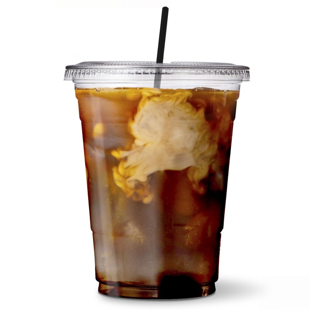 [1000 SET]HAKOWARE by Harvest Pack 20 oz Ultra Clear Plastic Cold Cups with Flat Lids, Disposable Wedding Party Drinking Cups Tumblers, Iced Coffee Beer Juice Cold Beverage