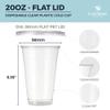 [1000 SET]HAKOWARE by Harvest Pack 20 oz Ultra Clear Plastic Cold Cups with Flat Lids, Disposable Wedding Party Drinking Cups Tumblers, Iced Coffee Beer Juice Cold Beverage view 2