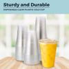 [1000 SET]HAKOWARE by Harvest Pack 20 oz Ultra Clear Plastic Cold Cups with Flat Lids, Disposable Wedding Party Drinking Cups Tumblers, Iced Coffee Beer Juice Cold Beverage view 3