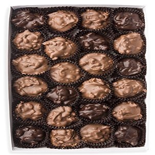 Mrs. Cavanaughs 2 lb Pecan Clusters Mixed (Milk 65% & Dark 35%) Chocolate
