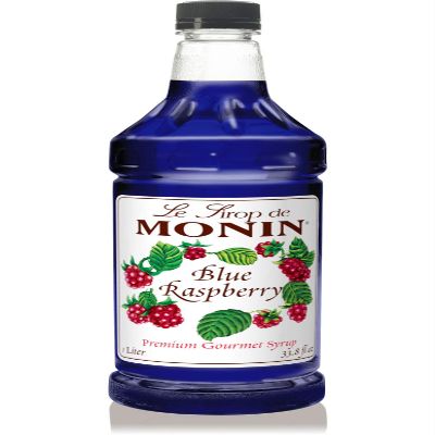 Monin - Blue Raspberry Syrup | Perfectly Sweet & Tart for Slushes, Cocktails and Sweet Treats (BPA Free Bottle, 33.8 fl oz)