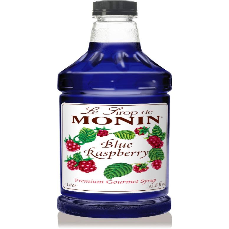 Monin - Blue Raspberry Syrup | Perfectly Sweet & Tart for Slushes, Cocktails and Sweet Treats (BPA Free Bottle, 33.8 fl oz)