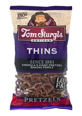 Tom Sturgis Artisan Thins Pretzels 9 oz. Bag (4 Bags)