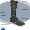Dr. Scholl's womens Diabetes & Circulator - 4 6 Pair Packs Casual Sock, Black, 8 12 US view 2