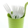AmerCareRoyal Medium-Heavy Weight Unwrapped Disposable Polystyrene Plastic Forks for Restaurants and Catering, White, Pack of 1000 view 1