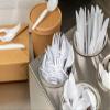 AmerCareRoyal Medium-Heavy Weight Unwrapped Disposable Polystyrene Plastic Forks for Restaurants and Catering, White, Pack of 1000 view 2