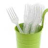 AmerCareRoyal Heavy Weight Individually Wrapped Disposable Polystyrene Plastic Forks for Restaurants and Catering, White, Pack of 1000 view 1