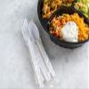 AmerCareRoyal 6-in-1 Disposable Silverware Heavy Weight Plastic Utensil Set with Teaspoon, Fork, Knife, Salt & Pepper Packets, 13x17 Napkin - Individually Wrapped Cutlery Meal Kit, White, Case of 250 view 4