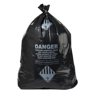 Ultrasac 33 Gal. Asbestos 4 Mil Bag - 30" x 40" - Pack of 50, Black (UL-ASB-4 MIL-50)