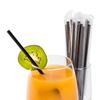 AmerCare 7.75 Inch Jumbo Black Poly Wrapped Straws, Case of 12,000 view 1