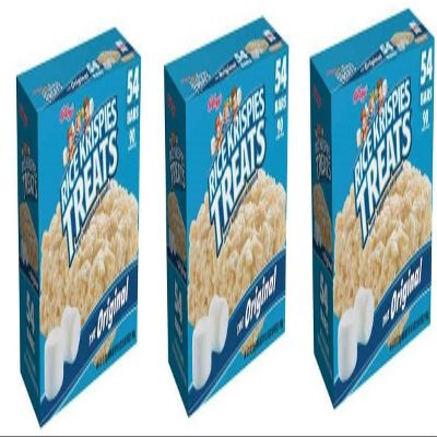 Rice Krispies Treats, Original Marshmallow, 3 Packages(54 Count Carton)