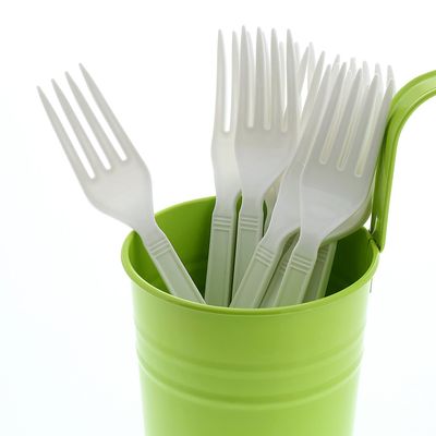 AmerCareRoyal Heavy Weight Unwrapped Disposable Polypropylene Plastic Forks for Restaurants and Catering, White, Pack of 1000
