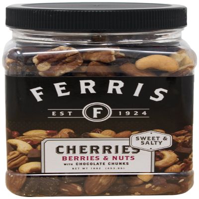 Ferris Coffee & Nut Cherries Berries & Nuts, Chocolate Chunks Roasted & Salted Mix, 16 Ounce