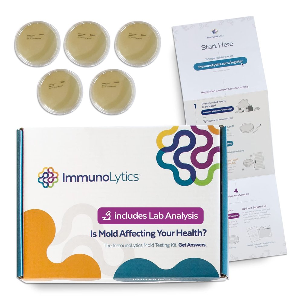 Mold Test Kit for Home - Professional Lab Analysis and Expert Consultation Included- Protect Your Home & Family (5 Room/Plate)