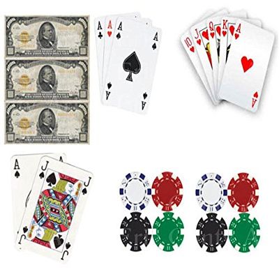1/4 Sheet - Las Vegas Poker Casino Birthday - Edible Cake/Cupcake Party Topper - D22943