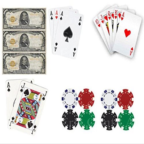 1/4 Sheet - Las Vegas Poker Casino Birthday - Edible Cake/Cupcake Party Topper - D22943