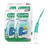 GUM Soft-Picks Advanced, Easy to Use Dental Picks for Teeth Cleaning Health, Disposable Interdental Brushes with Convenient Carry Case, Dentist Recommended Dental Picks, 90ct (4pk) view 1