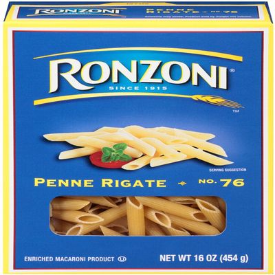 Ronzoni Penne Rigate, 16 oz (Pack of 12)