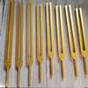 8 Gold Chakra Unweighted Tuning Fork Therapy Energy Healing with Mallet Velvet Pouch view 2