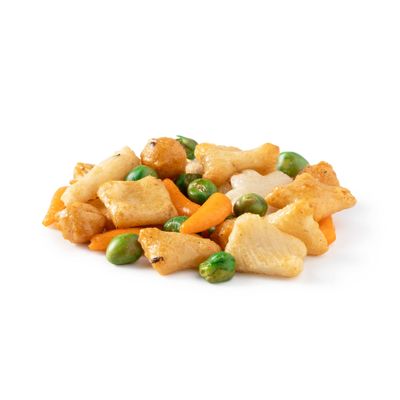 NUTS U.S. - Oriental Rice Crackers With Green Peas | Non-GMO and Cholesterol Free | Vegan | Soy and Chili Flavor | Crunchy Baked Snacks | Packed in Resealable Bag (1 LB)