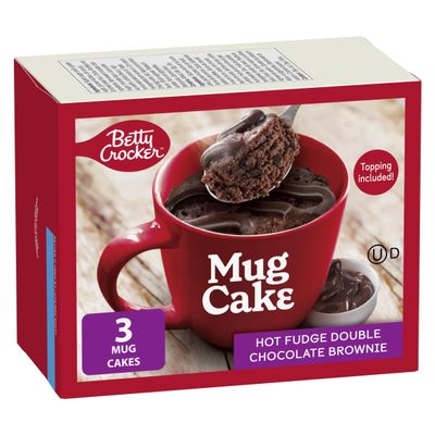 Betty Crocker Mug Cake Hot Fudge Double Chocolate Brownie With Fudge Topping, 294 Grams Imported from Canada