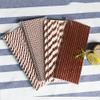 100 Pieces Rose Gold 4 Designs Striped and Wave Foil Design Paper Straws for Birthday Wedding Party Baby Shower view 4
