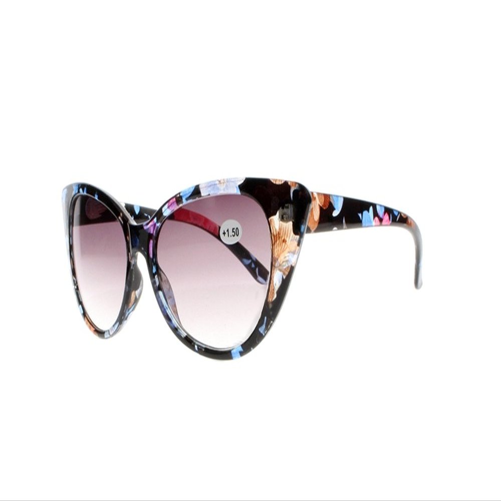 Newsight Multi-Colors Designer Stylish Women Cat Eye Reading Glasses Sunglasses Grey Lens Sun Readers