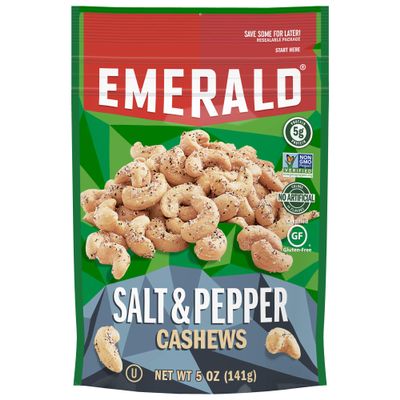 Emerald Sea Salt and Pepper Cashew, 5 Ounce -- 6 per case.