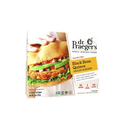 Dr Praegers Black Bean Veggie Burger, 10 Ounce -- 6 per case