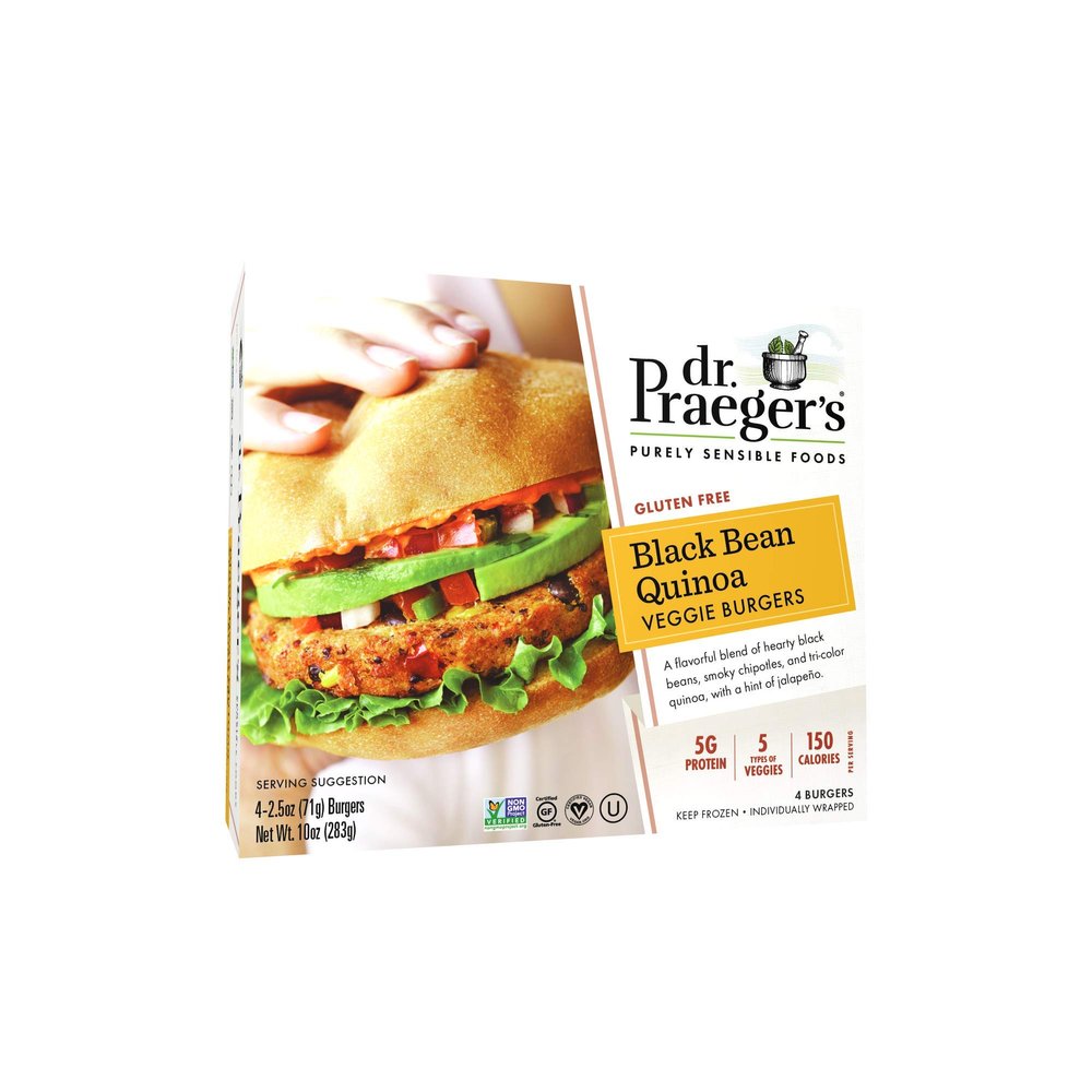Dr Praegers Black Bean Veggie Burger, 10 Ounce -- 6 per case