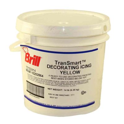 Brill Transmart Yellow Decorating Icing, 14 Pound Pail -- 1 each.