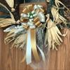 Ivory and Gold Wedding Pull Bows with Tulle Tails and Rosebuds - 8" Wide, Set of 6, Pew Bows, Christmas, Anniversary, Reception, Birthday, Fundraiser view 2