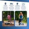 KneeRover Quad All Terrain Knee Scooter for Adults for Foot Surgery Heavy Duty Knee Walker for Broken Ankle Foot Injuries Recovery - Leg Scooter Best Knee Crutch Alternative (Metallic Blue) view 2