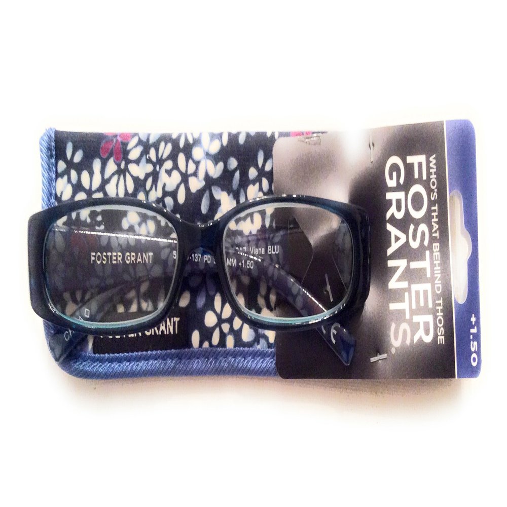 1.50 Foster Grant Vianna Blue Reading Glasses Eyeglasses