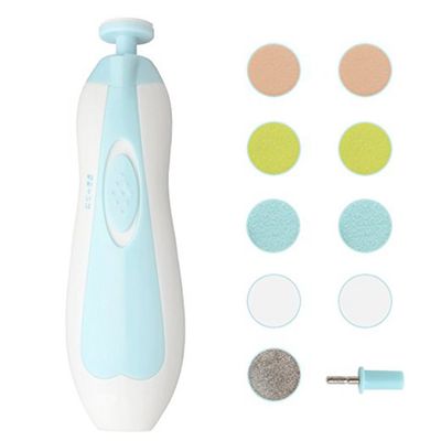 Electric Baby Nail File Trimmer Manicure Kit Clippers with 10 Grinding Heads for Infant Toddler Kids Women Toes Fingernails Care Trim Polish Grooming (t2)