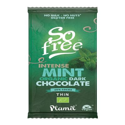 Plamil Organic Intense Mint So Free Chocolate Bar 2.82 oz