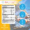 Brain Omega with Lutein and Zeaxanthin  Omega 3 Supplement for Brain, Heart & Eye Health  460 mg DHA, 90 mg EPA, Lutein and Zeaxanthin Supplements  180 Softgels (90 Servings) view 3