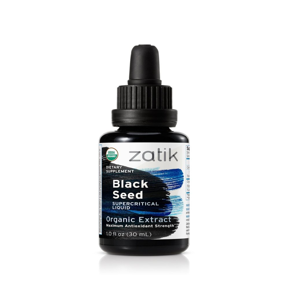 Zatik Naturals - Organic Black Seed Full Spectrum Supercritical Liquid Extract, Maximum Antioxidant Strenght, USDA Certified, 1 Fl Oz