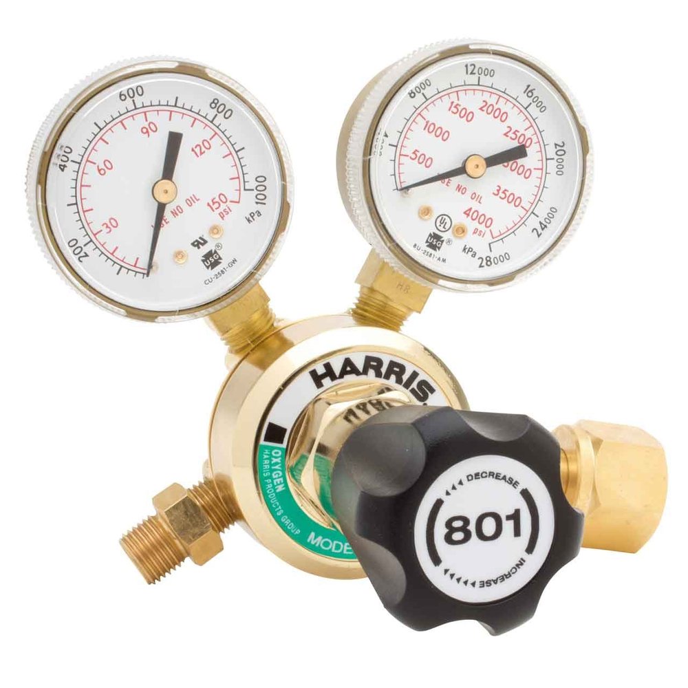 Harris 801 Medium Duty Oxygen Regulator CGA 540, 3002194