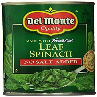 Del Monte Fresh Cut Leaf Spinach - No Salt Added 13.5 oz. (Pack of 2)