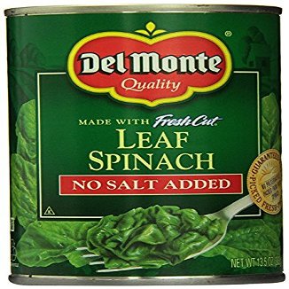 Del Monte Fresh Cut Leaf Spinach - No Salt Added 13.5 oz. (Pack of 2)