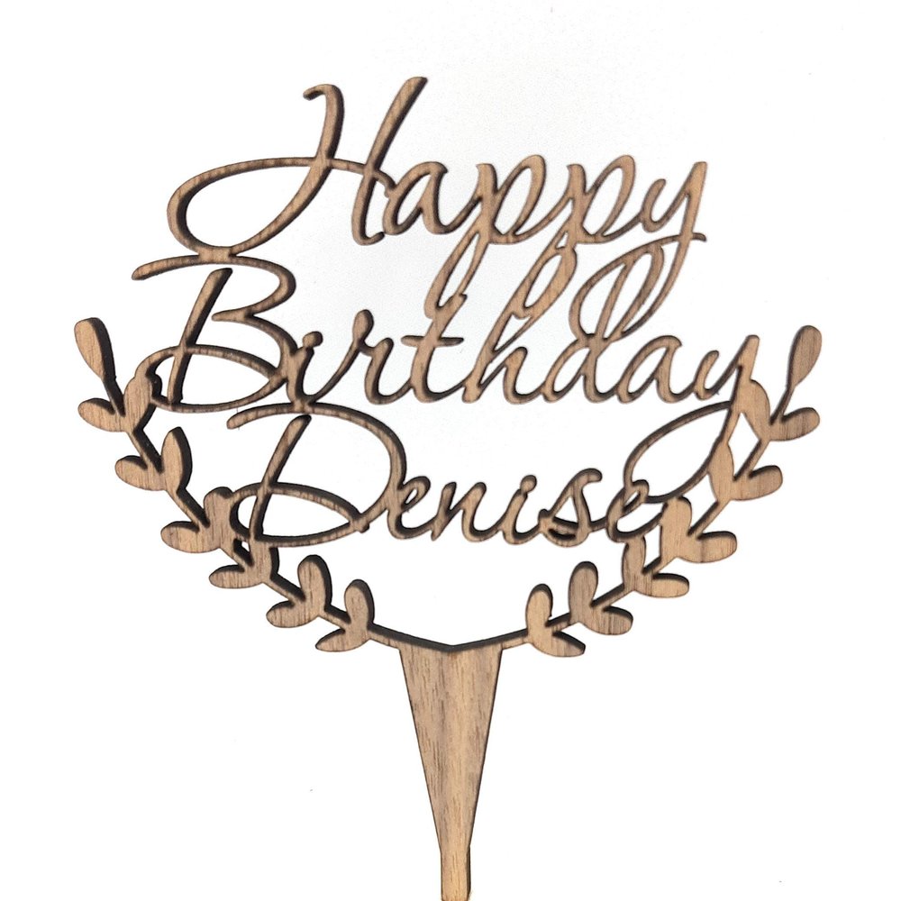 Happy Birthday cake topper, Birthday party cake topper, cake topper for birthday, wood cake topper, rustic topper, special event cake topper