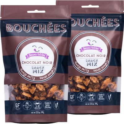 Beccas Petites Trail Mix - Low Carb Healthy Snack Mix  Premium Mixed Nuts with Dark Chocolate - Great as or on Cereal, and as a Healthy Snack - Gluten Free, Grain Free, Non GMO, 3.5 Oz Bag (2-Pack)