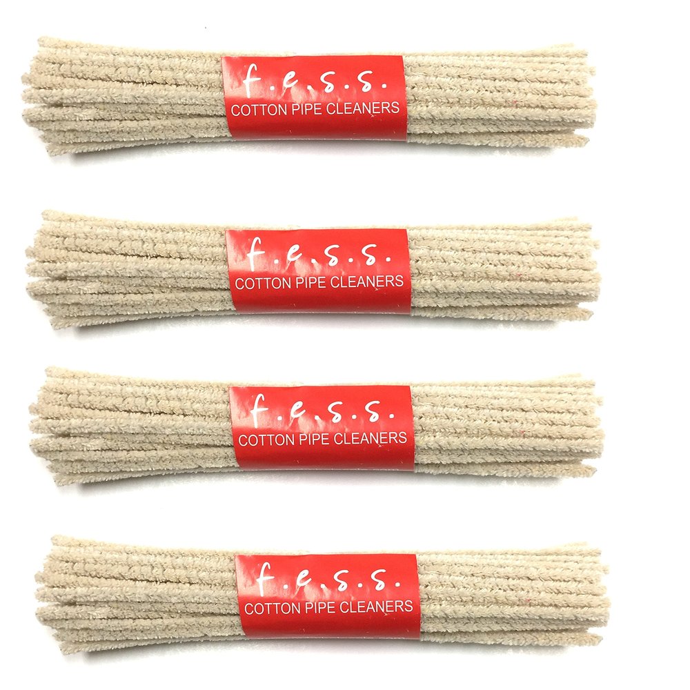 FESS Standard Pipe Cleaners Cotton 4 Packs, 44 Cleaners per Pack, Total of 176