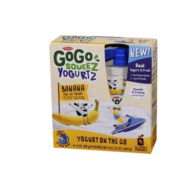 Materne GoGo Squeez Banana Yogurt, 12 Ounce - 12 per case.
