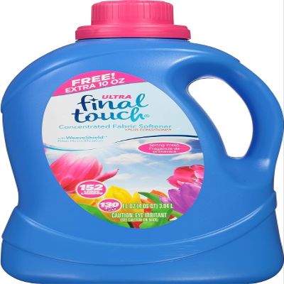 Spring Fresh Ultra Liquid Fabric Softener with WeaveShield Fabric Care Technology by Final Touch | Fabric Softener + Conditioner | Concentrated Formula | Works in All Standard & HE Washing Machines