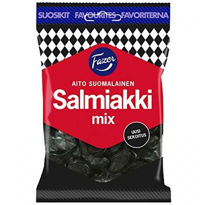 21 Bags x 180g of Fazer Salmiakki Mix - Original - Finnish - Salty Liquorice - Licorice - Salmiak - Salmiac - Wine Gums - Candies - Sweets RETAIL