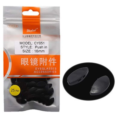 (25 Pair) Silicone Nose pad,Eyeglasses Nose pad Black Nose pad by dhoptical (Black)