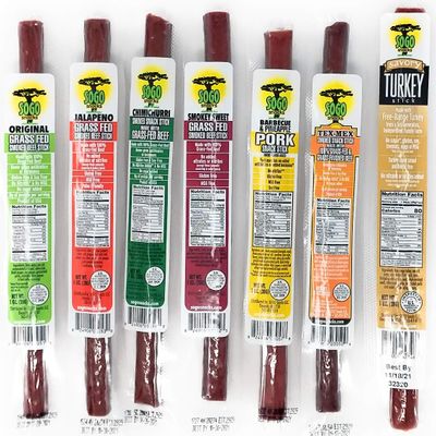 7 Flavor Variety Meat Sticks. No Added Nitrates, Gluten, Soy, MSG, Dairy, Nuts. 5 Grass-fed Beef Flavors, 1 Free-range Turkey Flavor & 1 Natural Pork Flavor (1 of Each, 7-cnt, 1-oz Stick)