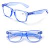 V.W.E. Transparent Neon Color Deluxe Reading Glasses - Comfortable Stylish Simple Readers Magnification (Blue, 2.00) view 1